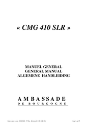 Ambassade de Bourgogne CMG 410 SLR Manuel General