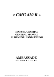 Ambassade de Bourgogne CMG 420 R Manuel General