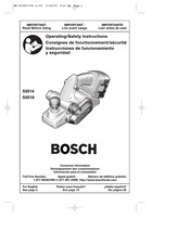 Bosch 53518 Consignes De Fonctionnement/Sécurité