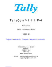 Dascom TallyCom III IIF-4 Guide D'installation Rapide