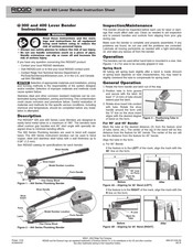 RIDGID 400 Manuel D'instructions