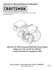 Craftsman 123cc ZS 161-JWA Notice D'utilisation