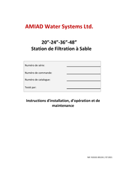 amiad 20 Instructions D'installation