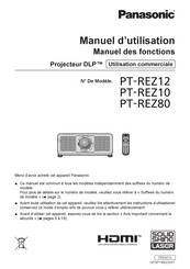 Panasonic PT-REZ12 Manuel D'utilisation