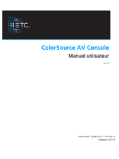 ETC ColorSource 40 Manuel Utilisateur