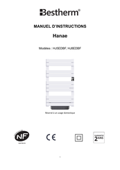 Bestherm Hanae HJ5EDBF Manuel D'instructions