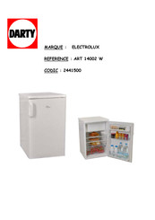 Electrolux ARTHUR MARTIN ART 14002 W Notice D'utilisation