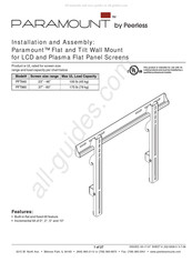 PEERLESS Paramount PFT660 Installation Et Assemblage