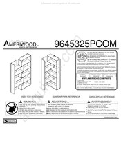 Dorel Ameriwood INDUSTRIES 9645325PCOM Instructions De Montage