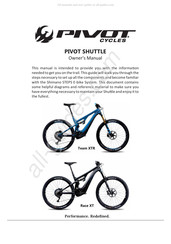 PIVOT cycles Team XTR Guide De Prise En Main