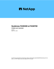 NetApp FAS8300 Installation Et Maintenance
