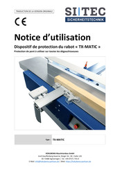 Sitec TX-MATIC Notice D'utilisation