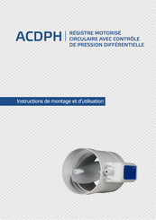 Sentera Controls ACDPH Instructions De Montage Et D'utilisation