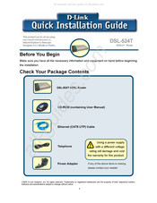 D-Link DSL-524T Guide D'installation Rapide