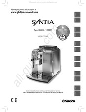 Philips Saeco SYNTIA HD8837 Manuel D'instructions