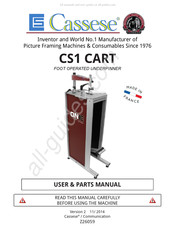 Cassese CS1 CART Manuel D'utilisation Et De Pièces