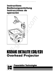 Kodak EKTALITE E31 Manuel D'instructions