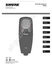 Shure PG42 Mode D'emploi