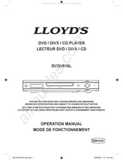Lloyd's DVDV816L Mode D'emploi