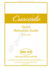 Baby Lock Crescendo BLCR Guide De Référence Rapide