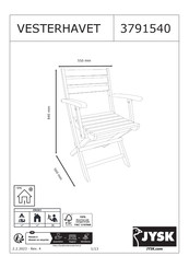 Jysk VESTERHAVET 3791540 Mode D'emploi