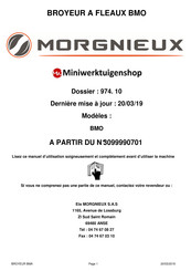 MORGNIEUX BMO115Y Manuel D'utilisation