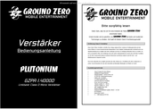 Ground Zero Mobile Entertainment PLUTONIUM GZPA 1.4000D Mode D'emploi