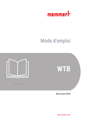 Memmert WTB Mode D'emploi