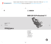 Bosch GKM 18V-50 Professional Notice Originale