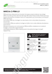 CP Electronics MWS1A-C-PRM-LV Guide D'installation