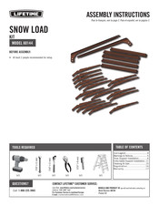 Lifetime SNOW LOAD KIT Instructions De Montage