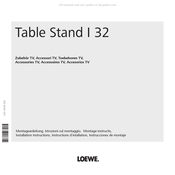 Loewe Table Stand I 32 Instructions D'installation