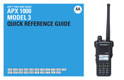 Motorola APX 1000 3 Guide De Référence Rapide