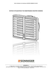 SONNIGER HEATER CONDENS MIX 1 Notice D'utilisation Et De Maintenance