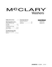 GE MCCLARY XKXR1070 Mode D'emploi