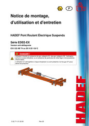 HADEF EDEE-EX Serie Notice De Montage, D'utilisation Et D'entretien