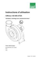 Colasit CMVeco 125-400 ATEX Instructions D'utilisation