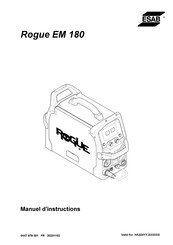 ESAB Rogue EM 180 Manuel D'instructions