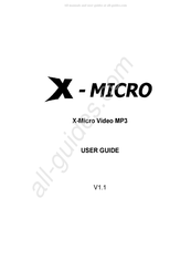 X-Micro XMP3-M256F Mode D'emploi