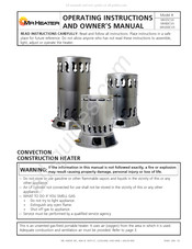 Mr. Heater MH25CVX Instructions D'utilisation Et Manuel Du Propriétaire