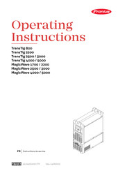 Fronius TransTig 800 Instructions De Service