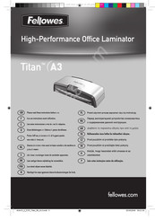 Fellowes Titan A3 Mode D'emploi