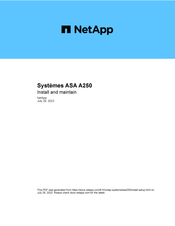 Netapp ASA A250 Installation Et Maintenance