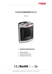 Rotel CERAMICHEATER7041CH Mode D'emploi