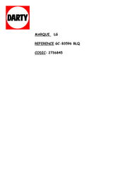 LG GC-B3596 BLQ Mode D'emploi