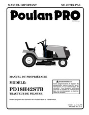 Poulan Pro PD18H42STB Manuel Du Propriétaire
