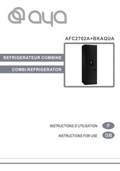 AYA AFC2702A+BKAQUA Instructions D'utilisation