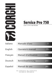 Corghi Pro 750 Manuel D'utilisation