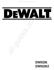 DeWalt DW933K2 Mode D'emploi