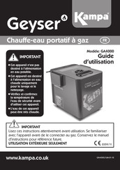 Kampa Geyser GA4000 Guide D'utilisation